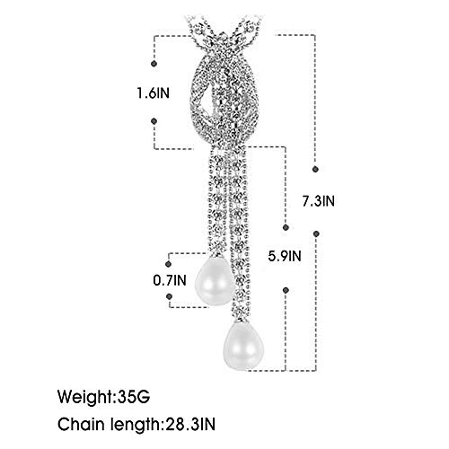 Suyi Trendy Crystal Long Necklace All-Match Style Shining Clothing Sweater Chain4