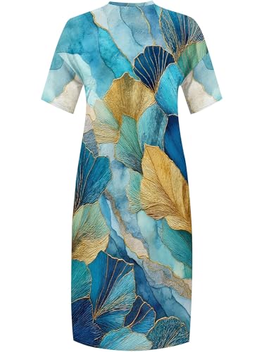 Image of SUZONANA Plus Size Dresses for Curvy Women African Print American Dress Summer Outfits Casual Loose with Pocket