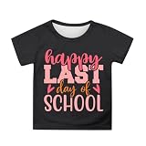 Letnie topy dla dziewcząt, do aktywności na świeżym powietrzu, wygodne T-shirty z okrągłym dekoltem, z nadrukiem, rozciągliwy materiał, dla dzieci w wieku od 3 do 12 lat, do łączenia, miękki, czarny