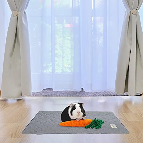 Scenereal Guinea Pig Cage Liner, Fleece Liner 2 Pack - Strong Water Absorption Reusable Washable Pee Pads, Soft and Comfortable Mat for Small Animals Chinchillas Rabbits Hamster Bunny