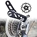 Zxpjkyu Bike Chain Tensioner Cycling Parts Bike Chain Stabilizer Bicycle Chain Tensioner for Biking, Black withGuideWheel