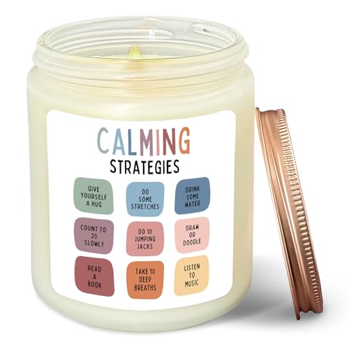 Calming Candle Psychological Counselor Gifts for Women Lavender Candle, Calming Psychotherapy Gifts Scented Candles, Inspirational Candles for Women, Counselor's Office Counselor Office Decor