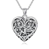 SOULMEET Heart Shaped Fairy Locket Necklace That Holds 2 Pictures Photo Flower Girl Locket Pendant S