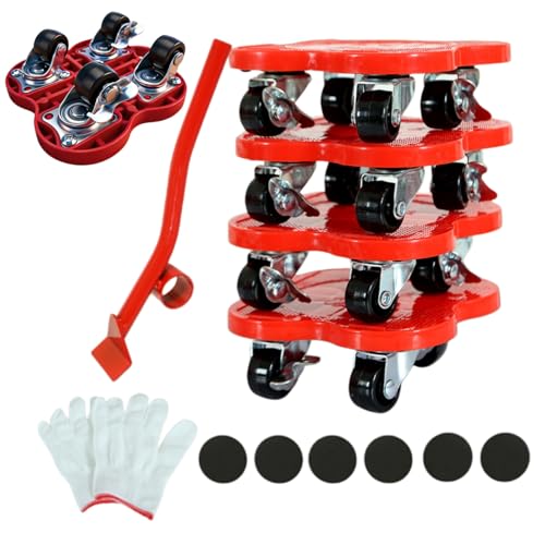 Image of Furniture Movers, Furniture Sliders 400KG Capacity with 4 Wheels Moving Wheels Set Furniture Rollers for Heavy Appliance Refrigerator Sofa Heavy Items