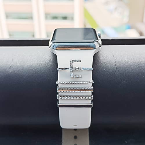 Diamond Decorative Rings Loops Compatible with Silicone Apple Watch Straps 38mm 40mm 41mm 42mm 44mm 45mm 49mm - Image 2