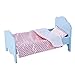 Produktbild Olivia's Little World Kleine Prinzessin 45 cm Puppen-Einzelbett Blau, & Bettzeug Runde Punkte TD-11929-1K