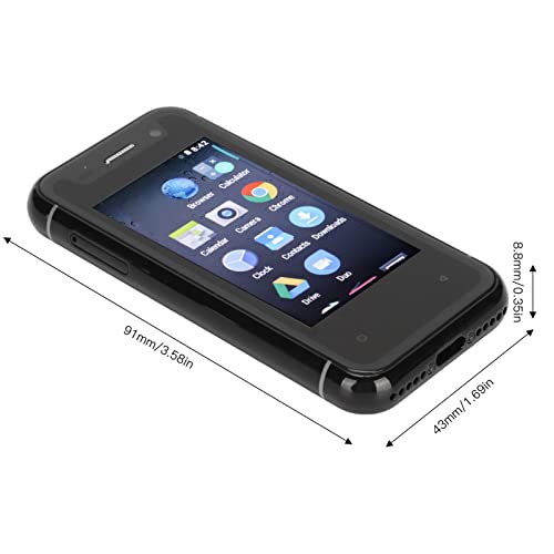 4G Mini Smartphone Unlocked, 2.5 Inch Touchscreen 2Gb Ram 8Gb Rom Dual Sim Mobile Phone, Small Cell Phone For Android 7.0, With Gprs, Bt, Wifi, Mp3 For Students Kids(Black) #TOP6