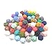 50pcs 14mm Silicone Polyhedron Pearl Beads Silicone Icosahedron Beads for Mom Necklace Making DIY Beading Accessory