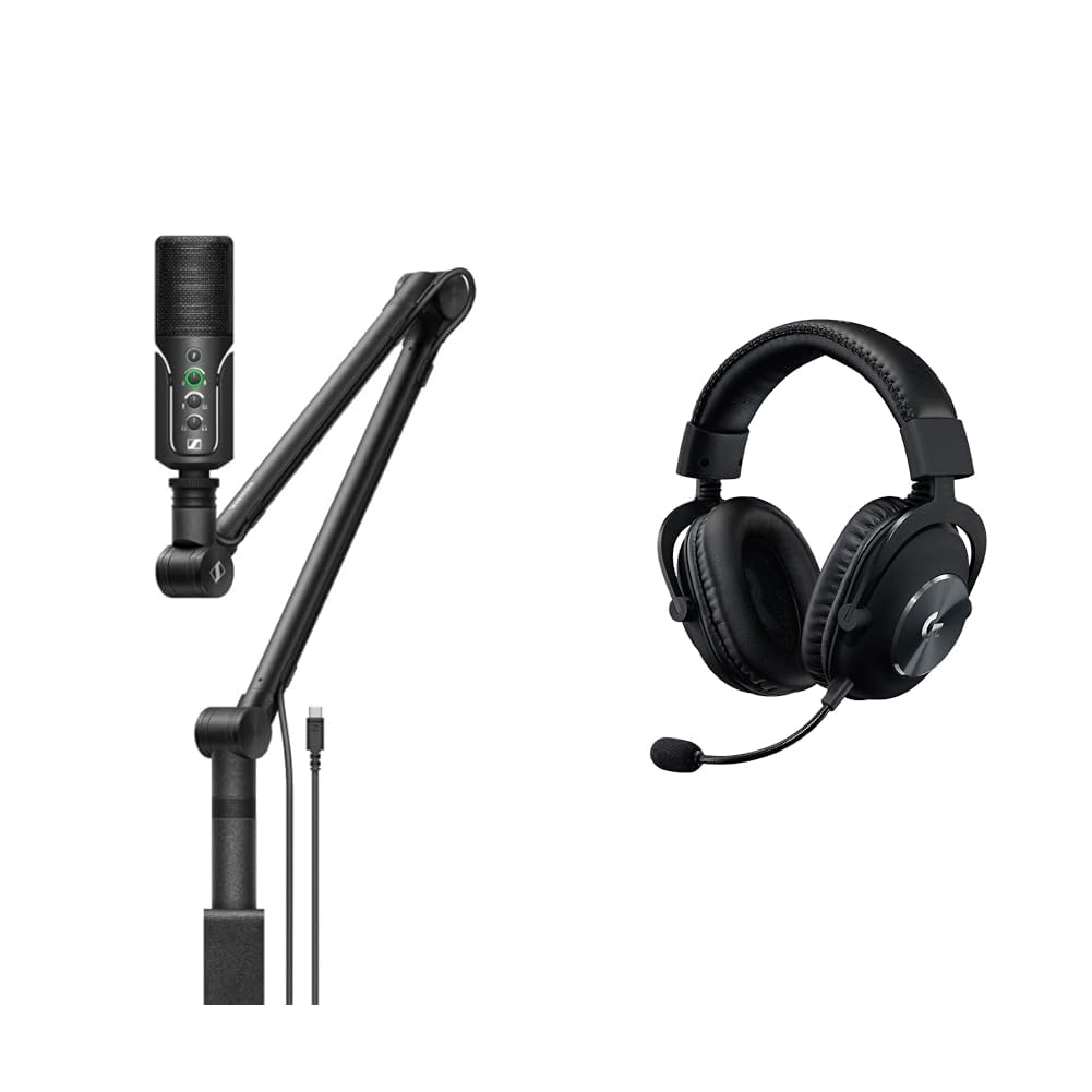 Sennheiser Profile Streaming Set mit USB Mikrofon & Logitech G PRO X Gamer Over-Ear Headset mit Blue VO!CE Mikrofon