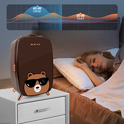 KFO Mini-beautykoelkast, huidverzorgingskoelkast, make-upkoelkast, veilig en stil, bescherm je cosmetica, ideaal geschikt voor slaapkamers, cosmeticaopslag met verstelbare plank, 6 l, bruin - Image 7