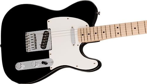 Squier Sonic Telecaster Electric Guitar, Black, Maple Fingerboard by Fender - Image 5