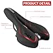 Comfortable MTB Gel Seat Mountain Bike Saddle MTB Saddle Mountain Bike Seat Gel Bikes Seats Breathable & Soft & Waterproof Bike Saddle Cushion for Men and Women - Red