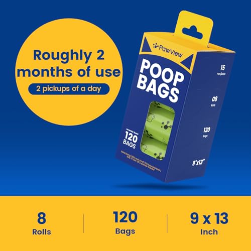 Image of Dog Poop Bags, Extra Thick & Leak-Proof Doggie Bags, Lavender Scented Pet Waste Bags Made from 70% Certified Recycled Plastic, Easy Tear & Open Poop Bags for Dog Walking, 8 Rolls (120 Count)