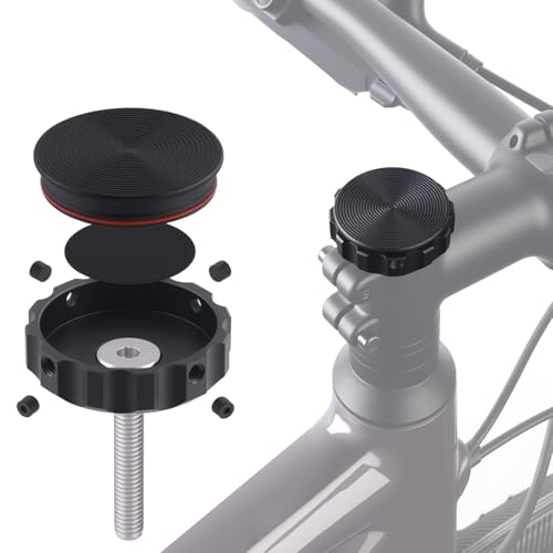kclkda Bike Mount for Air-Tag, Hidden Bicycle Stem Cap Mount Compatible with AirTag, Inconspicuous Security Waterproof Bike Tracker Anti Theft, GPS Tracker for Bikes Size of 1-1/8" & 1-1/4"