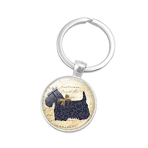 Preisvergleich Produktbild Hacoly Schlüsselringen Keychain Taschenanhänger Schlüsselbund Runde Welpe Tasche Handtaschenanhänger Vintage Schlüsselanhänger Auto Schlüsselbund Schlüsselhalter-Stil 3