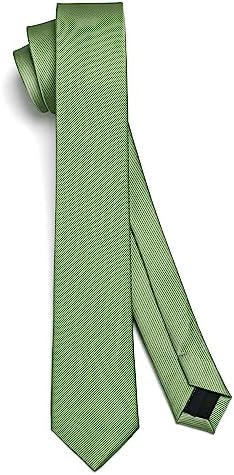 HISDERN Skinny Tie Solid Color 6cm Slim Ties for Men Wedding Classic Formal Business Necktie