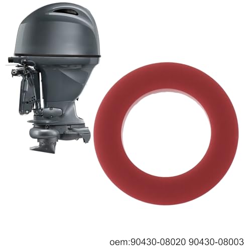 Briny River 30 Stück Ölablassdichtungen für Unteres Getriebegehäuse 13 X 8 X 2 Mm 90430-08020 90430-08003 Kompatibel mit AMAHA 6 15 18 30 40 60 Rot