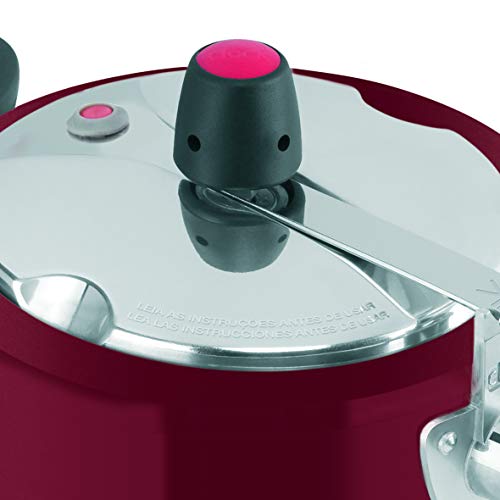 Clock Panela de Pressão Revestida 4,5 Litros Fechamento Interno, 9295302825, Grená