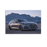 YUANLY Sportauto-Poster für Audi RS4 Avant Supercar 