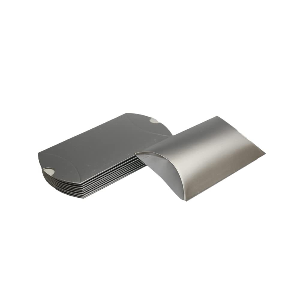 MJ Creations candy Eid gift boxes, candy favour treat box, favor boxes wedding events, favor box birthdays for parties, baby shower,Kids party & jwerly box Golden, Silver(pack of 50) (Silver)