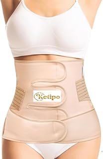 KETIPO 2 in 1 Postpartum Support - Recovery Belly/waist/pelvis Belt Shapewear Slimming Girdle, Beige, Free Size For Postur...