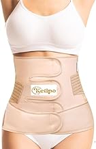 2 in 1 Postpartum Support - Recovery Belly/waist/pelvis Belt Shapewear Slimming Girdle, Beige, Free Size For Posture Correction