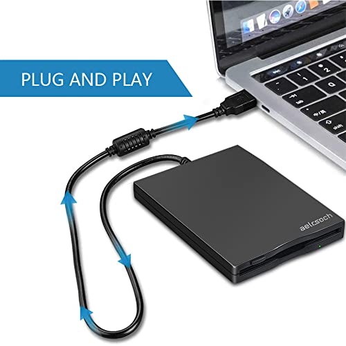 Aelrsoch 3.5" External Floppy Disk Reader Drive Portable 1.44Mb Fdd For Pc Windows 98/Me/2000/Xp/Vista/Windows 7/8/10 #TOP5