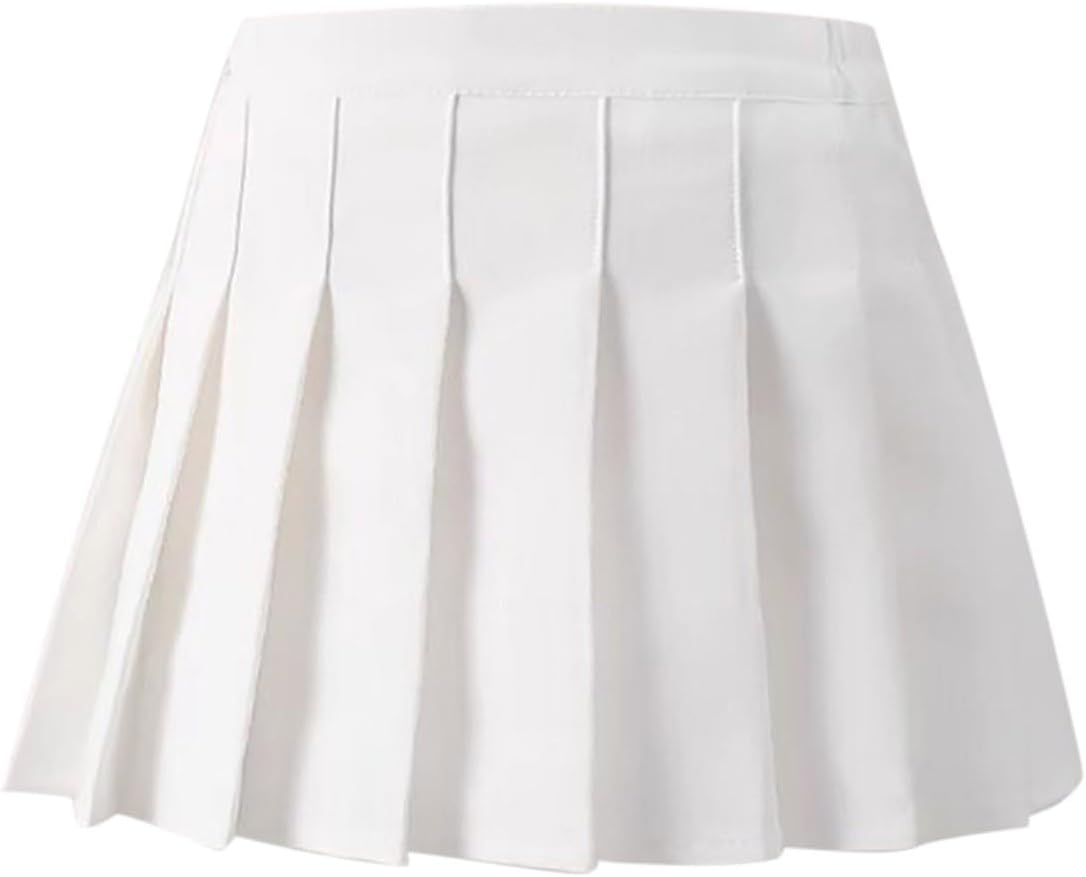 Pleated Mini Skirt for Girls 2026 High Waist A Line Skater Bottom School Uniform Short Skirts Casual Preppy