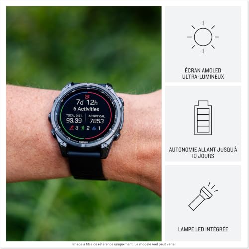 Garmin fēnix 9 GPS Bluetooth AMOLED 47mm Silicone - vue 4