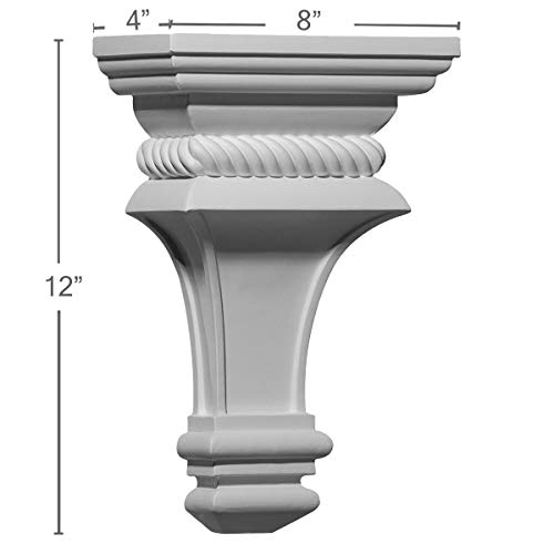 Ekena Millwork COR08X04X12WI 8-Inch W x 4-Inch D x 12-Inch H Windsor Corbel
