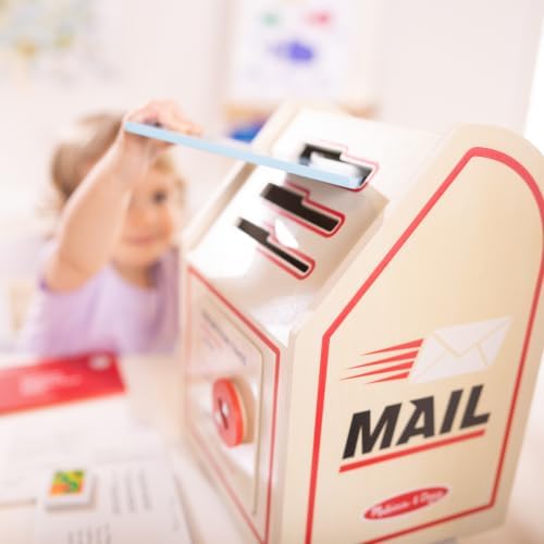 Melissa & Doug Stamp & Sort Wooden Mailbox Pretend Play Post Office Toy - 2
