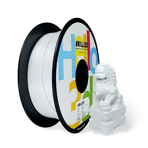 HELLO3D PLA Matte 3D Printer Filament 1.75mm,Matte PLA Filament Matte Milk White 3D Printing Filament Fit for Most FDM 3D...