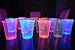 12oz Neon Assorted Blacklight Reactive Soft Plastic Cups with Free Blacklight Balloons (20)
