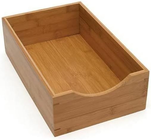 YBM Home Bamboo Drawer Organizer Storage Box for Spices and Kitchen Items, Lingerie, Small Tools, and Gadgets, 330