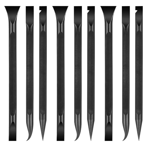 Lot de 9 grattoirs en plastique - 3 formes - Outil multi-usages - Grattoir en plastique à double extrémité - Spatule en plastique - Grattoir de nettoyage pour pièces et espaces - Pour enlever la colle