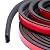 Universal Self Adhesive Auto Rubber Weather Draft Seal Strip 51/100 Inch Wide X 1/5 Inch Thick,Weatherstrip for Car Window and Door,Engine Cover Soundproofing,Total 33Feet Long(2 Rolls of 16.5 Ft Long