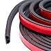 CloudBuyer 32Ft Long Self Adhesive Automotive Rubber Weather Draft Seal Strip Weatherstrip for Car Window Door Soundproofing Engine Cover(B Shape Total 2Pack 10M)