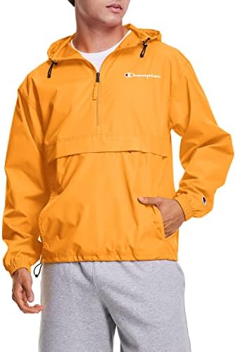 Champion mens Stadium Packable Jacket, Left Chest Script Jacket, C Gold-549369, Medium US