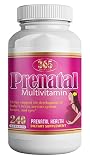 365 Health Prenatal Multivitamin with Folic Acid, Dietary Supplement for Daily Nutritional Support,