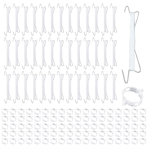 Srmayyi 160 PCS Tomato Hooks with String,40 PCS Tomato Support