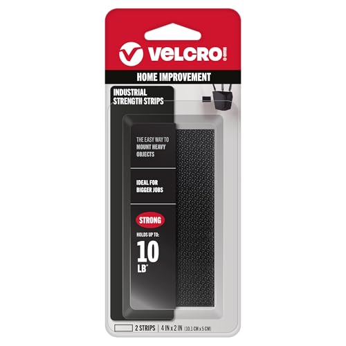 VELCRO Brand - Taśma przemysłowa o wymiarach 10 cm x 5 cm, 2 zestawy - czarna