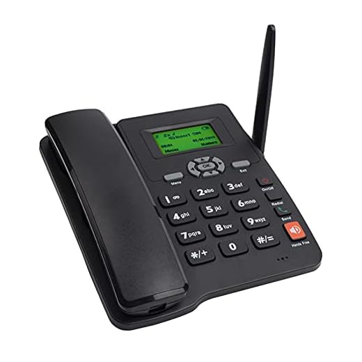 Funien Teléfono de Escritorio, Teléfono inalámbrico Soporte para teléfono de Escritorio gsm 850/900/1800/1900 MHz Tarjeta SIM Dual 2G Teléfono inalámbrico Fijo con Antena Radio Reloj Despertador