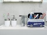 BRISA VW Collection - Volkswagen Neoprenowa uniwersalna kosmetyczka do makijażu Podróżna torba apteczna w T1 Bulli Bus Design (Blue/White)