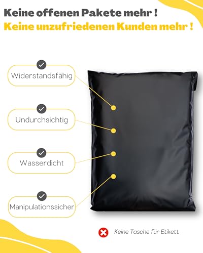 EMBALLAX - 100 Versandtaschen Warensendung - L 30x40cm - UNDURCHSICHTIG/WIDERSTANDSFÄHIG/WASSERDICHT - Versandtüten für Kleidung - Umschlag für Kartons - Versandbeutel - Versandtasche