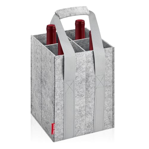 Sac porte-bouteilles en feutre anti-choc pour transporter vos boissons sans bruit ni casse