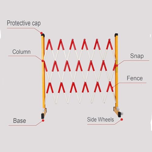 Barrière de sécurité mobile extensible en métal pour zone industrielle et chantier