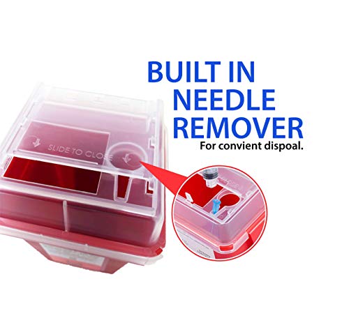 Oakridge Products 1 Quart Size Sharps And Biohazard Disposal Container, #TOP4