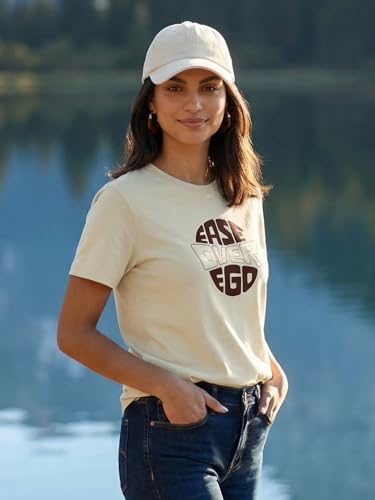 Image of Nobero Women's Graphic Printed T-Shirt | Regular Fit 180 GSM Cotton Tee for Women | Comfortable Round Neck Casual Wear