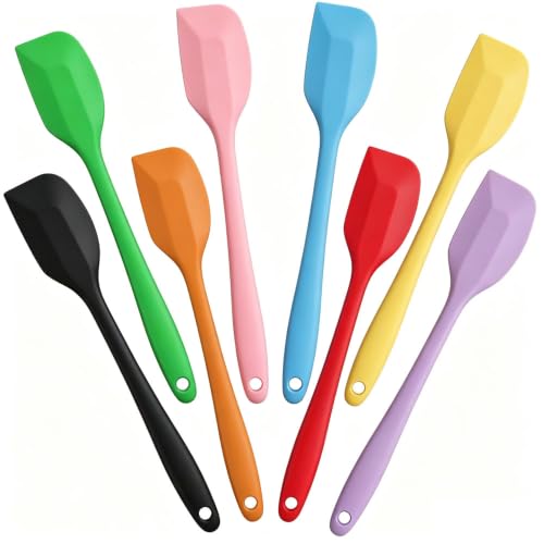 8 PCS Mini Silicone Spatulas 8.2 Inch Rubber Spatula,Nonstick Cookware