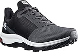 SALOMON Outbound Prism Hombre Zapatos de Trekking, Negro (Ebony/White/Black), 41 1/3 EU